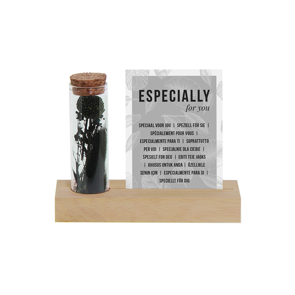 Dried Flowers - Cardholder & tube - Zwart